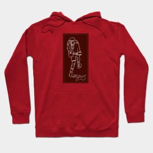 Angus lineart (red) Hoodie